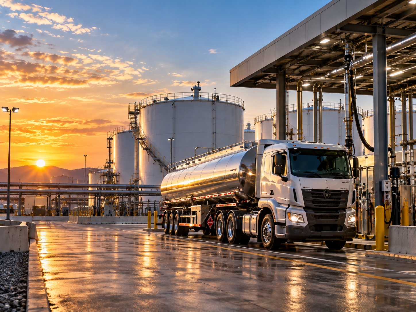 Real-life diesel fuel supply scene