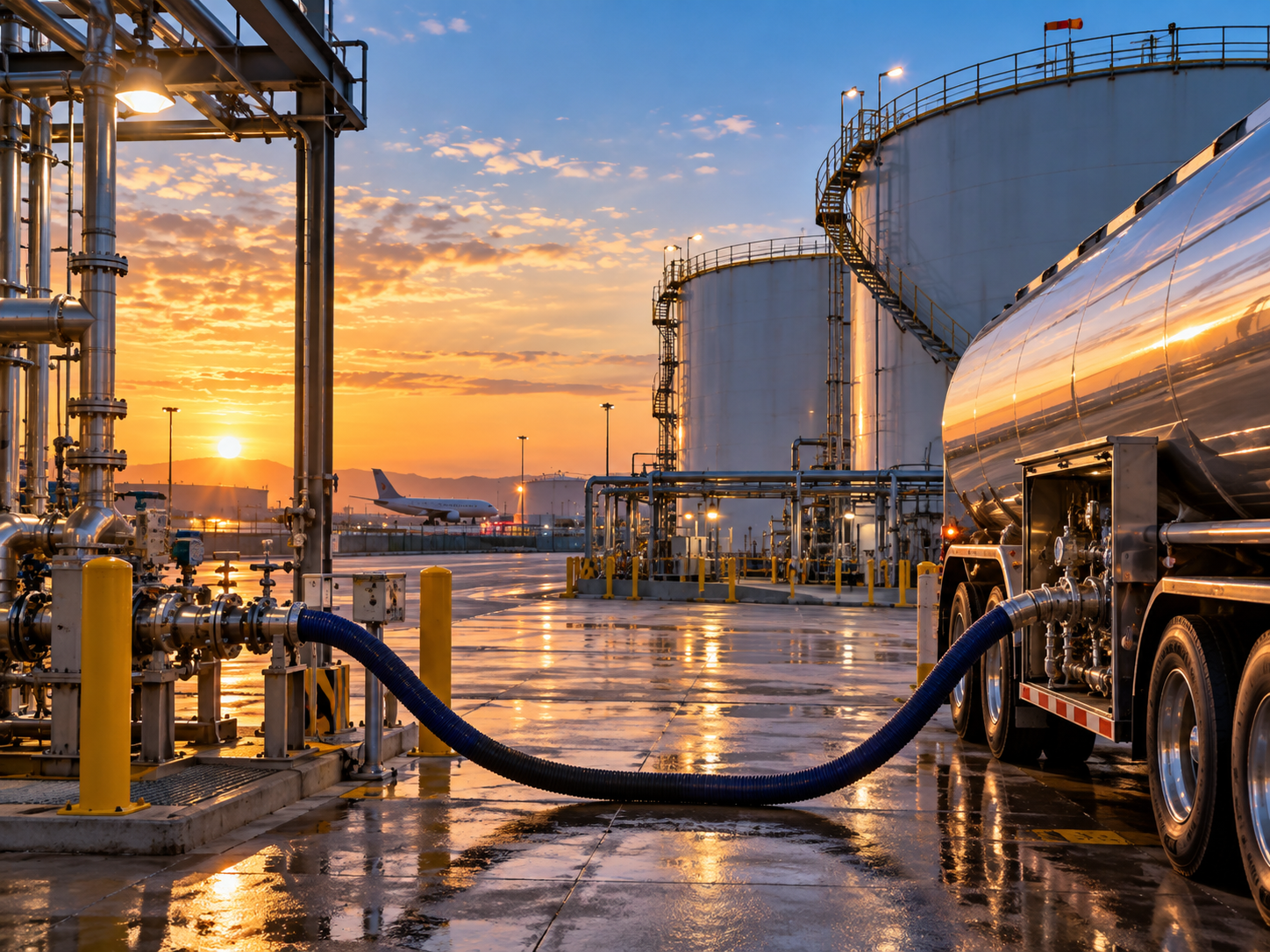 Real-life kerosene fuel supply scene